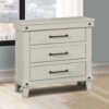 3 Drawer Elegant Nightstand - White - Image 4