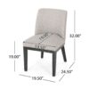 Modern Dining Chair With Durable Fabric Upholstery And Sturdy Wooden Frame (Set of 2) - Light Gray - Image 3
