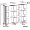 Acadian - 12 Cube Storage - Distressed Gray - Image 2
