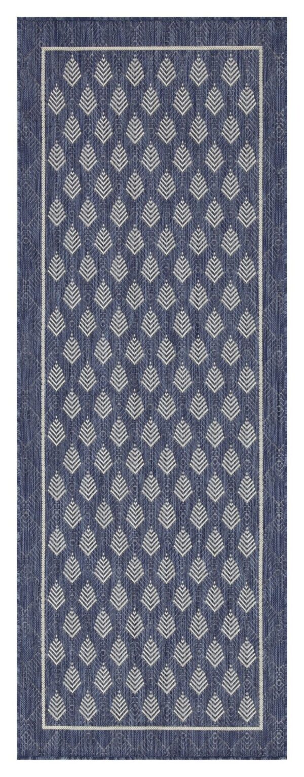 Sunshine - 2'7" X 7'3" Polypropylene Indoor, Outdoor Area Rug - Blue