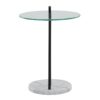 Claire - Contemporary / Glam Side Table - Black / Clear - Image 5