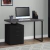 Computer Desk For Home Office, Laptop, Left Right Set - Up, Storage Drawers, And Contemporary & Modern - Black - Image 3