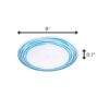 Designer Swirl 9" Plastic Dessert Plates (Set of 4) Bpa Free Dishwasher Safe - Blue - Image 5