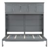 Queen Size Murphy Modern Bed With Top Cabinets For Space Saving And Comfort - Gray - Image 15