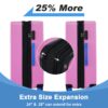 Hardshell Luggage Sets 3 Pieces Contrast Color Suitcase With Spinner Wheels And Tsa Lock 20" 24" 28" Available - Pink - Image 17
