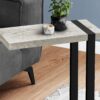 Accent Table, C - Shaped, Contemporary Convenient Design - Gray - Image 8