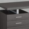 Computer Desk For Home Office, Laptop, Left, Right Set - Up, Storage Drawers, Contemporary & Modern - Gray - Image 2
