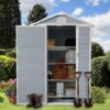 4X6Ft Resin Outdoor Storage Shed Kit-Perfect To Store Patio Furniture - Gray - Image 2