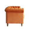 Chesterfield - Velvet Sofa 84.65" For Living Room - Orange - Image 5