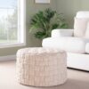 Braided - Round Ottoman - Cream - Image 5