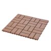 Plastic Interlocking Deck Tiles 44 Pack Patio Deck Tiles Waterproof Outdoor Use - Brown - Image 6