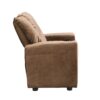 Kids Recliner Chair, Kids Upholstered Couch With One Cup Holder, Toddlers Recliner With Headrest And Footrest - Brown - Image 10