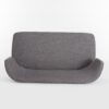 Classic Upholstered Loveseat With Curved Backrest - Gray - Image 9