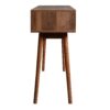 Rustic Entryway Console Table With Carved Panel Drawers And Wood Legs - Natural - Image 22