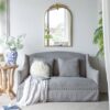 Arched Wall Mirror With Metal Frame, Wall Mirror For Living - Gold - Image 3