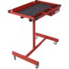 Adjustable Tear Down Work Table With Drawer For Garages, Repair Shops, And Diy, Portable, (4) 2.5" Swivel Casters, 220 Pound Capacity, Rubber Corners, Heavy Duty Steel - Red - Image 6