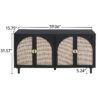 4 Door Cabinet, Suitable For Bedroom - Black - Image 3