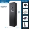 4 33 Cu Ft Digital Keypad Rifle Safe - Black - Image 6