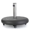 Wheelie - Modern Round Umbrella Base With Stainless Steel Holder - Black - Image 7