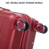 Set 3 Pieces 20" / 24" / 28" Abs Spinner Wheel Luggage, Matching Color, With Combination Lock - Wine Red - Image 10