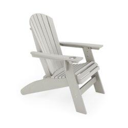 Adirondack Chair Sturdy HDPE Poly Lumber For Poolside, Patio, And Garden Relaxation - Dark Gray