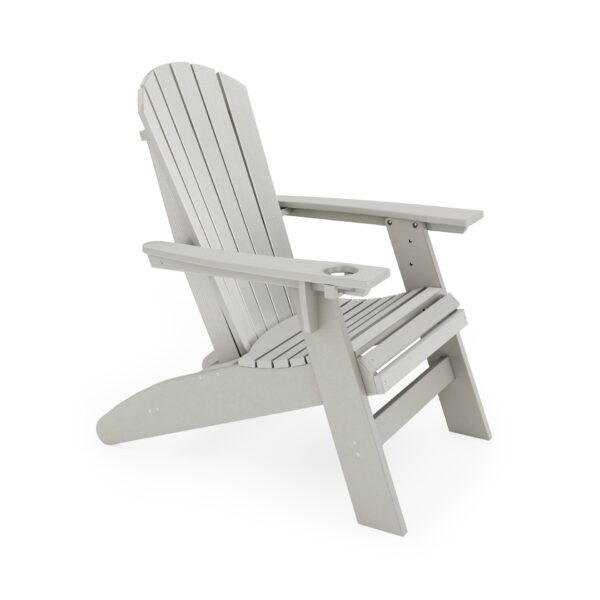 Adirondack Chair Sturdy HDPE Poly Lumber For Poolside, Patio, And Garden Relaxation - Dark Gray
