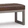 Casey - Ottoman Bench - Distressed Chestnut Brown - Image 2