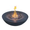 42 " Outdoor Concrete Propane Gas Fire Pit Bowl - Dark Gray - Image 3