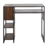 Display Farmhouse Bar Height Table With Storage Space - Black / Walnut - Image 4