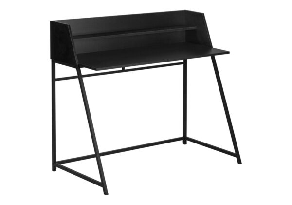 Computer Desk For Home Office, Laptop, Storage Shelves, Modern - Black