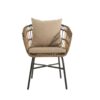 Contemporary Outdoor Patio Chairs With Cushions (Set of 2) - Beige / Black - Image 6