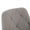 Modern Teddy Fleece Fabric Dining Chair With Chrome Legs, Soft And Comfortable - Gray - Image 15