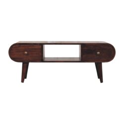 Circular TV Unit - Walnut