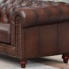 Alton Bay-Top Grain Leather Loveseat - Brown - Image 4