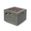 Modern Iron Square Fire Pit With 50, 000 Btu Output - Stone Gray - Image 5
