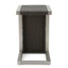Cape - Coral Wicker C Shaped Table Modern DesignRattan And Aluminum Frame - Brown - Image 11
