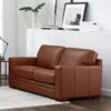Dillon - Leather Loveseat - Brown - Image 2