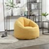 Bedding Bean Bag Sofa Chair High Pressure Foam Bean Bag Chair Adult Material With Padded Foam Padding Compressed Bean Bag With Footrest - Yellow - Image 10