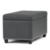 Amelia - Storage Ottoman Bench - Stone Gray - Image 5