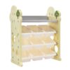 Kids Toy Storage Organizer With 14 Bins, Multi-Functional Nursery Organizer Kids Furniture Set Toy Storage Cabinet Unit With HDPE Shelf And Bins For Playroom, Bedroom, Living Room - Light Green - Image 7