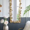 Full Length Mirror With en Leaf Accents, Floor Miiror For Living Room Bedroom - Gold - Image 3
