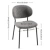 Boucle Dining Chairs, Dining Chairs With Metal Legs For Dining Room, Kitchen, Living Room (Set of 2) - Gray - Image 8