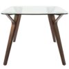 Folia - Mid-Century Modern Dinette Table - Walnut / Clear - Image 3