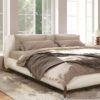 Alpine - King Puffy Modern Platform Bed - Ivory White - Image 9