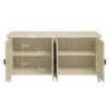 Rattan 4 Door Cabinet, Suitable For Bedroom - Natural - Image 3