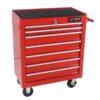 7 Drawers Multifunctional Tool Cart With Wheels - Red - Image 7