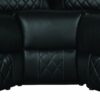 Home Theater Seating Manual Recliner With Cup Holder, Hide - Away Storage Reclining Sofa For Living Room, Home Theater - Black - Image 21