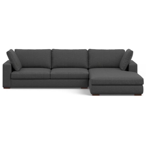 Charlie - Deep Seater Right Sectional Sofa - Gray