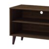 Amidon - TV Stand For TV's Up To 63", With 2 Storage Shelves & 1 Cabinet, Modern Entertainment Centre For TV In Living Room - White / Walnut - Image 4