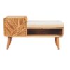Boucle Carved Telephone Table - Oak - Image 2